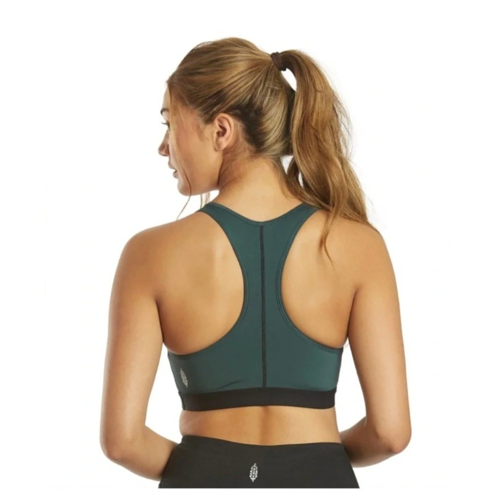Free People FP Movement Stargazer Sports Bra Green Black Size Small NWT